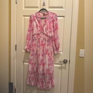 Wrap floral midi dress size XL